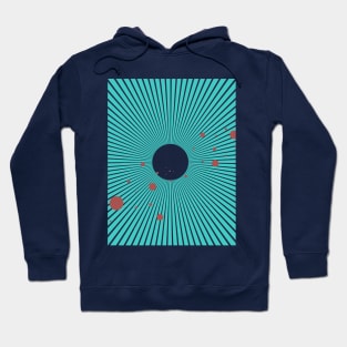 Geometric black hole line art design Hoodie